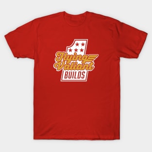 Flying Valiant Builds - (Stunt Style - White & Gold on Red) T-Shirt